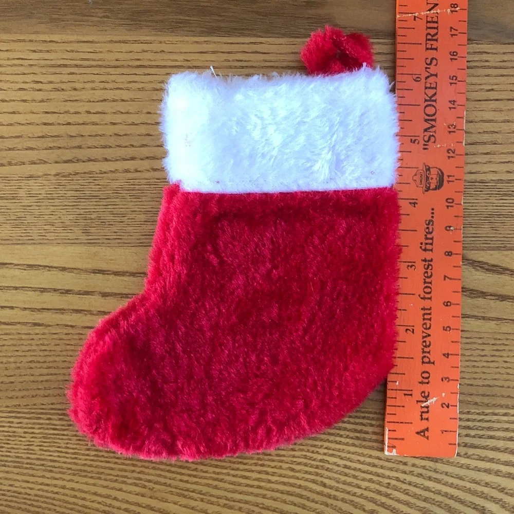 Set of 4 Red and White small Christmas Stockings